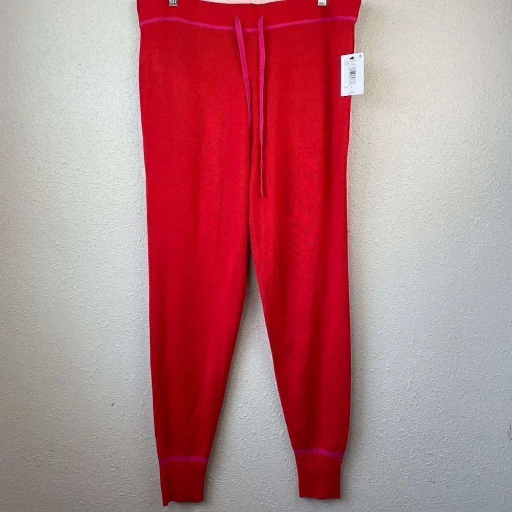 NWT Josie Natori Red and Pink Casual Pants Size L